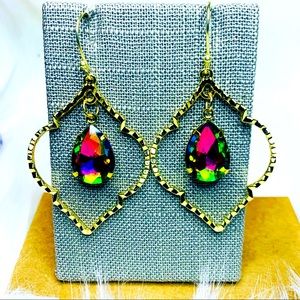 Gold Marquis Earrings